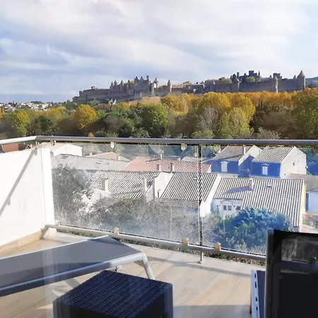 Les Du Saint Nazaire, Vue Panoramique Sur La Cite Medievale - Les Balcons De La Cite 아파트 *