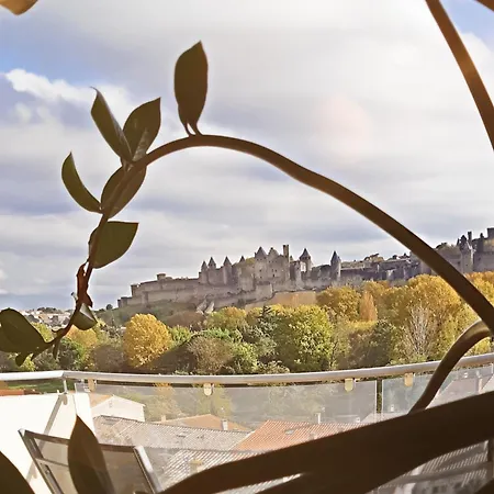 شقة Les Du Saint Nazaire, Vue Panoramique Sur La Cite Medievale - Les Balcons De La Cite قرقشونه